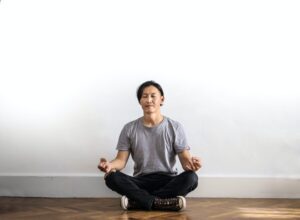 Man meditating