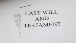 A picture of someone's last will 