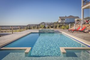 a picture of a pool in the backyard