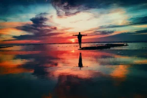 Person on beach