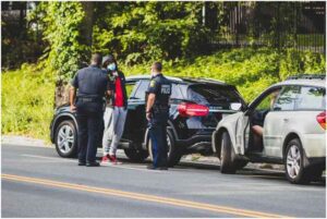 Car accident with officers.