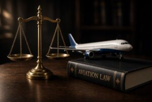 Airplane on law book